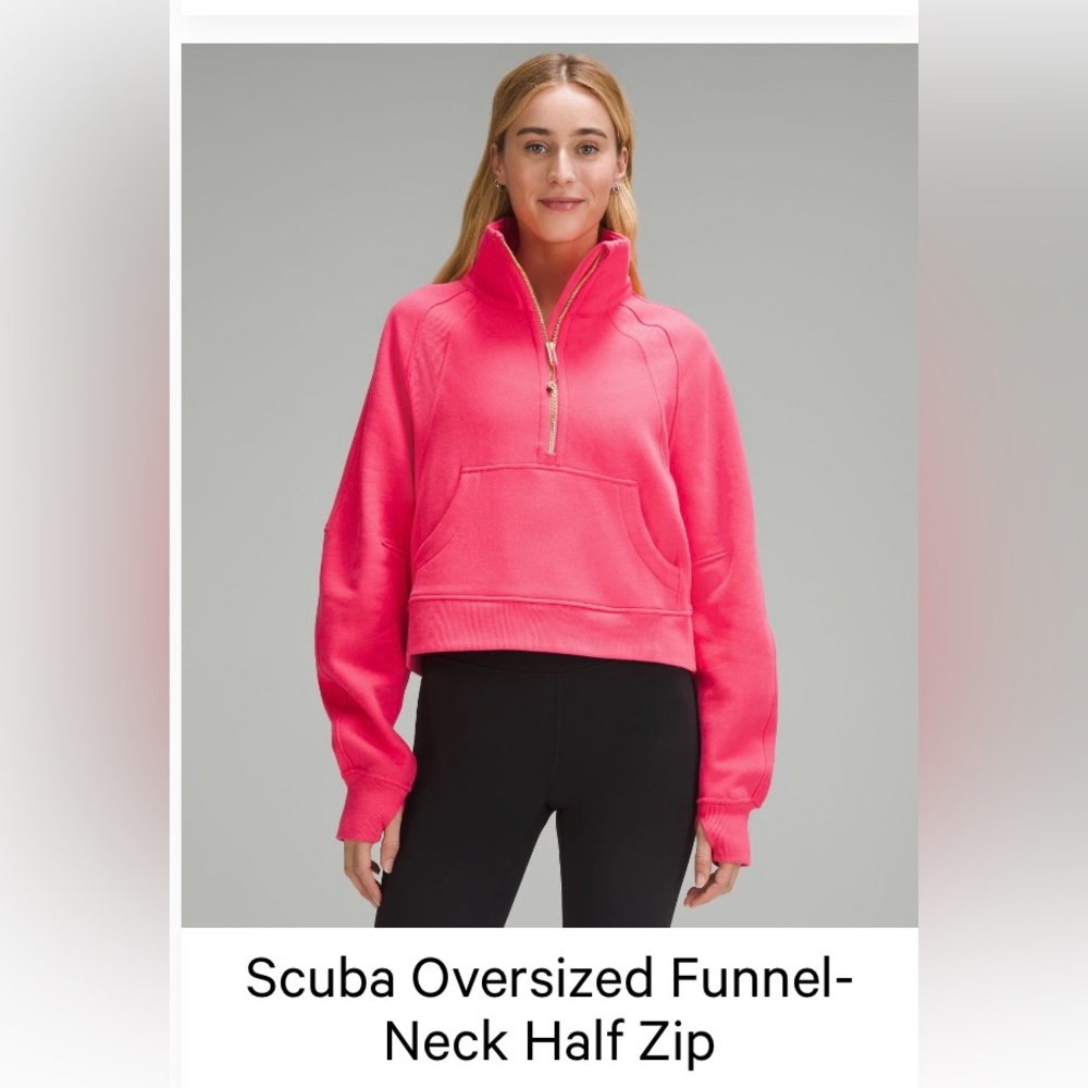 LULULEMON SCUBA HOT PINK AND GOLD NWT